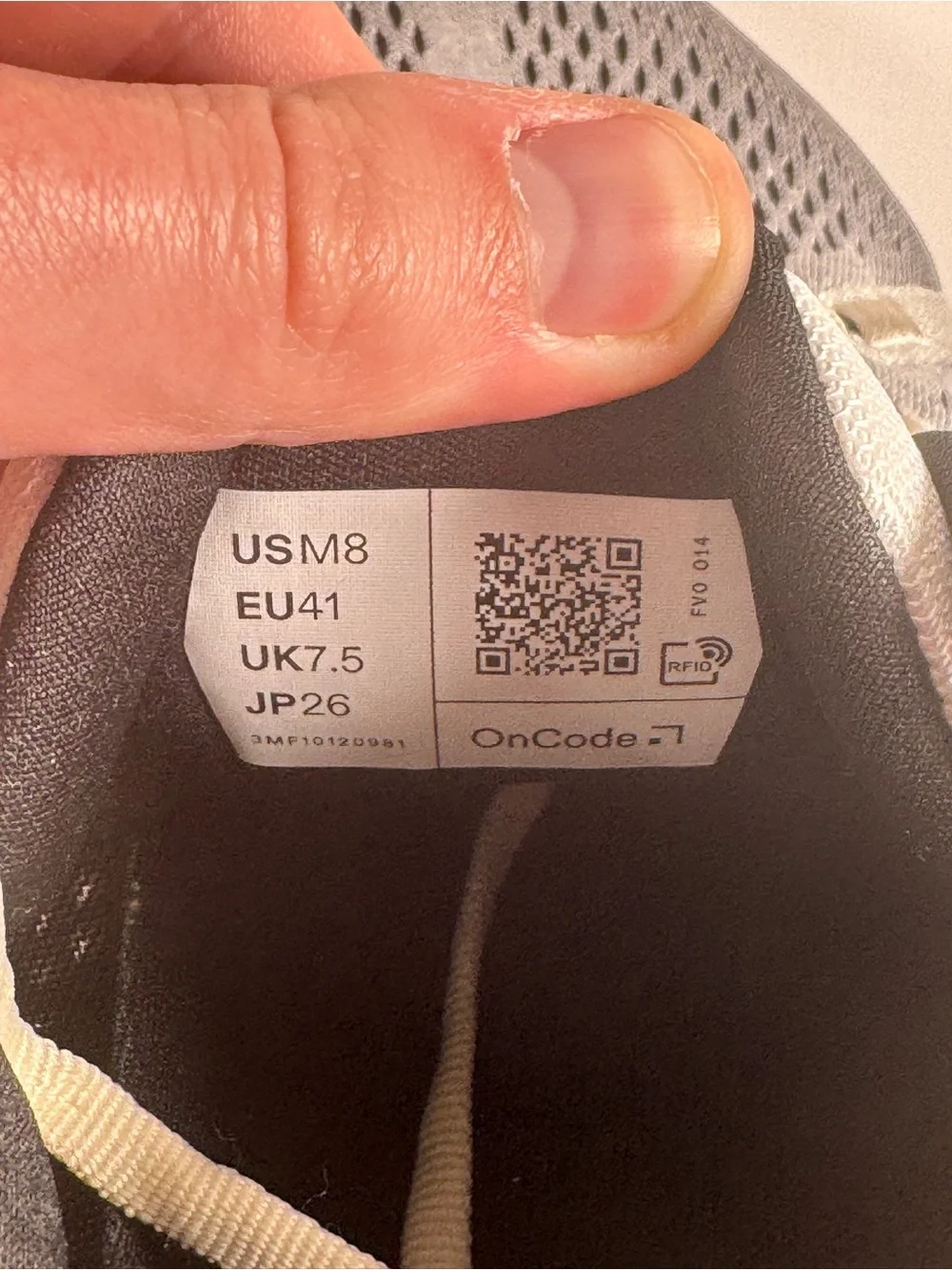 Mens On Cloudsurfer 2 Size 8 Running Shoes 'White Mineral Gray' 3MF10120981
